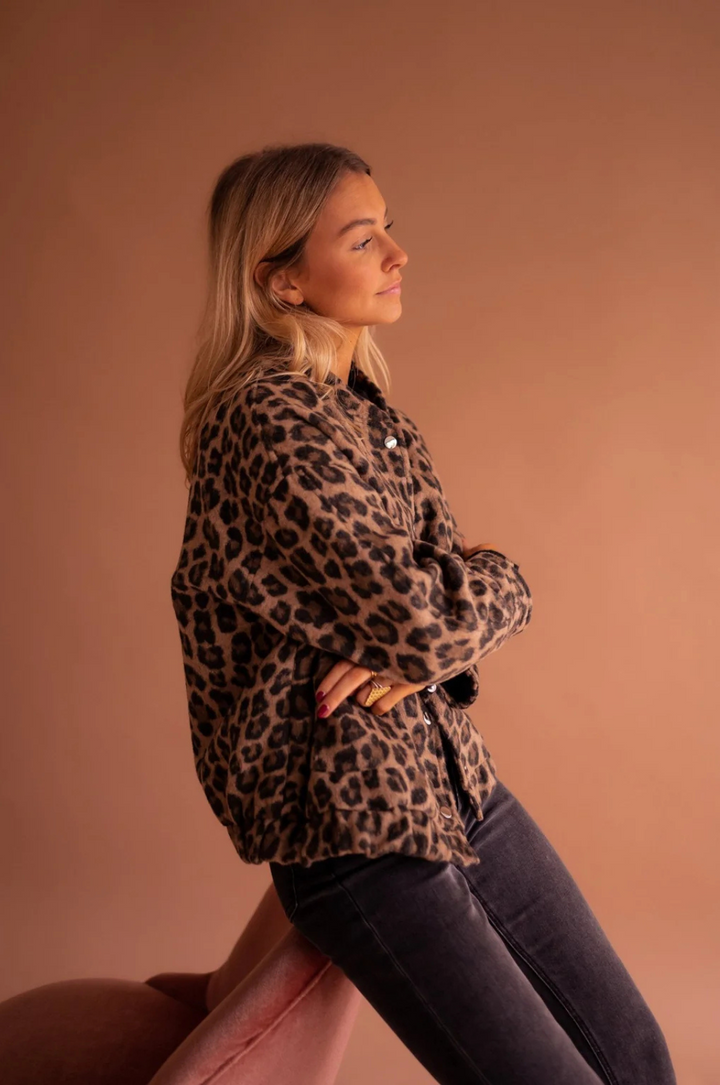 Women's Oversized Patterned Jacket | Pockets