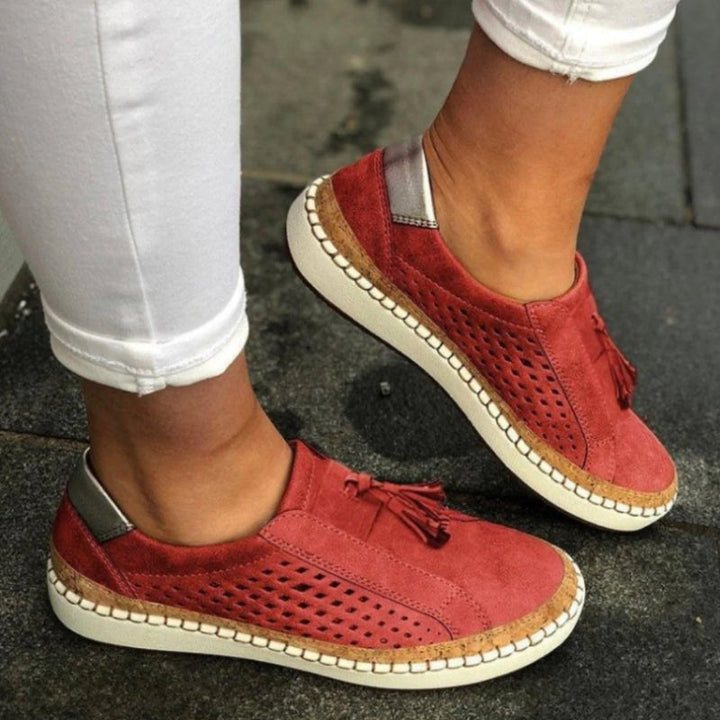 Women's Comfort Round Toe Tassel Detail Loafers | Slip On