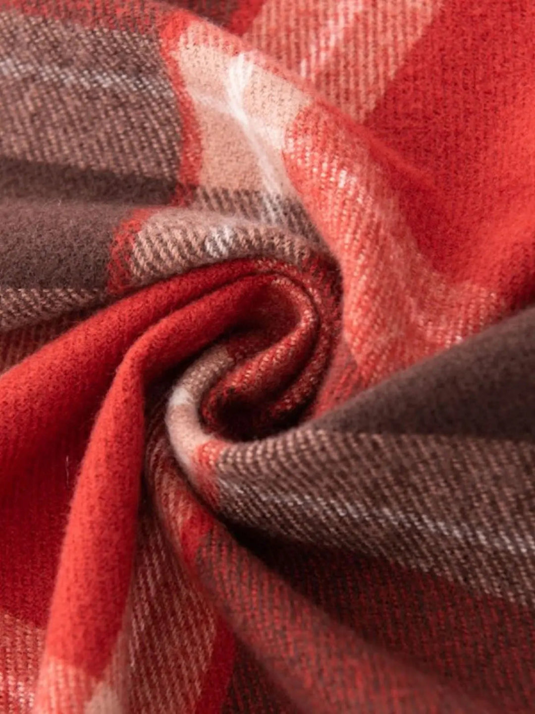 Women's Tartan Winter Scarf | Fringed