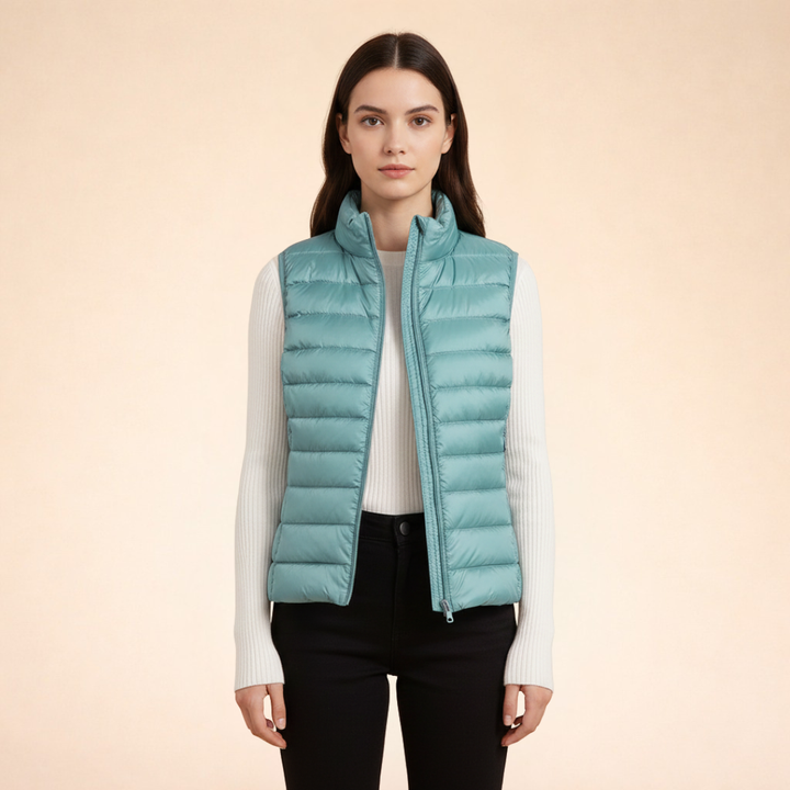 Women's Quilted Puffer Vest | Zip Up