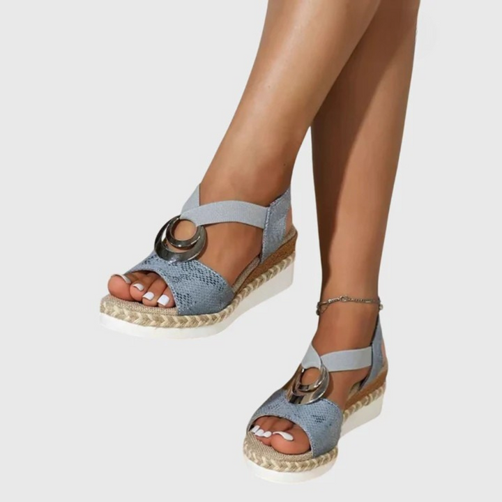 Women's Bohemian Low Wedge Open Toe Sandals | Summer