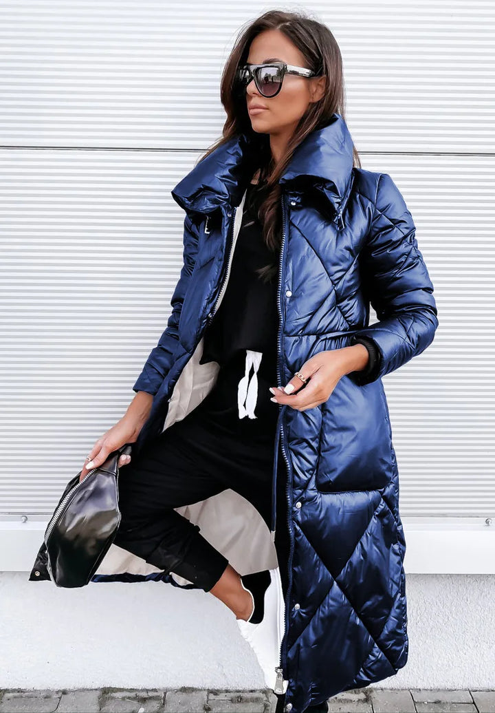 Women's Diamond-Quilted Puffer Coat | Longline