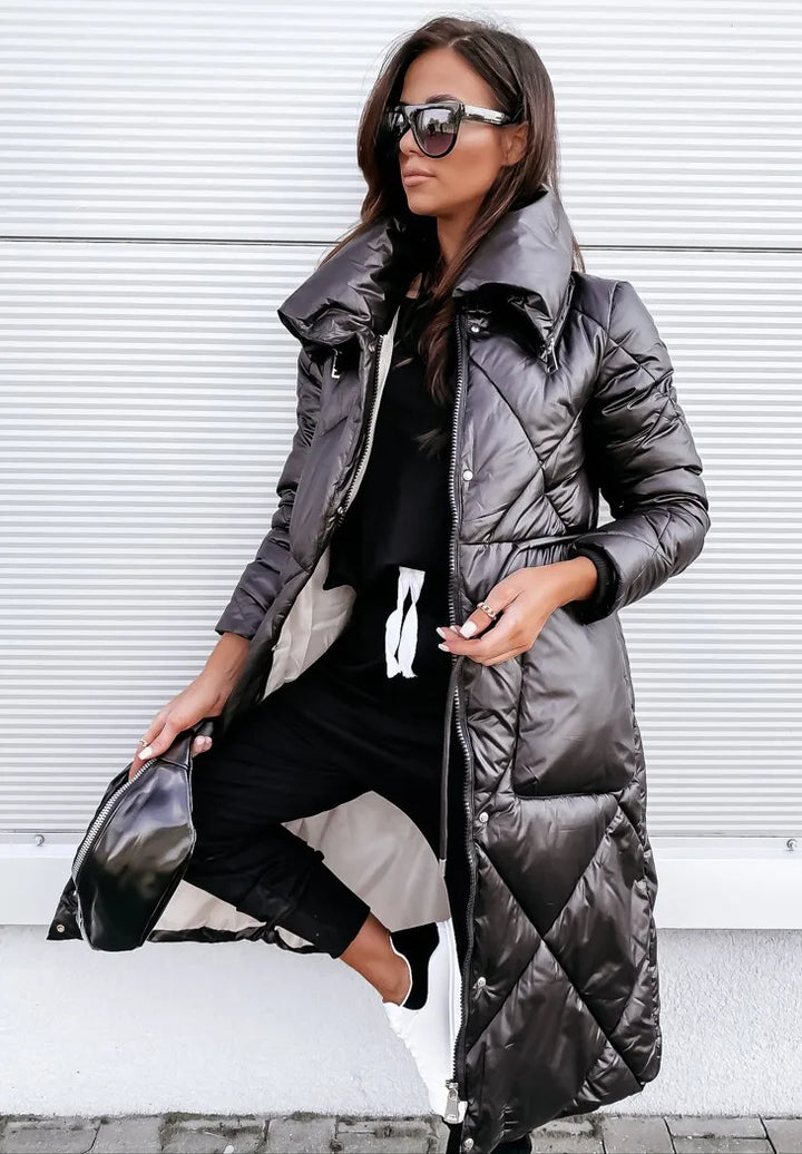 Women's Diamond-Quilted Puffer Coat | Longline