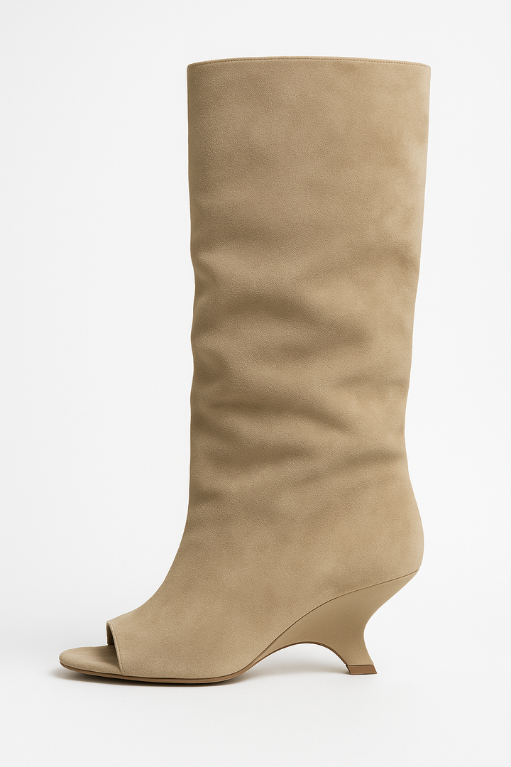 Women's Knee High Heel Boots | Slip On