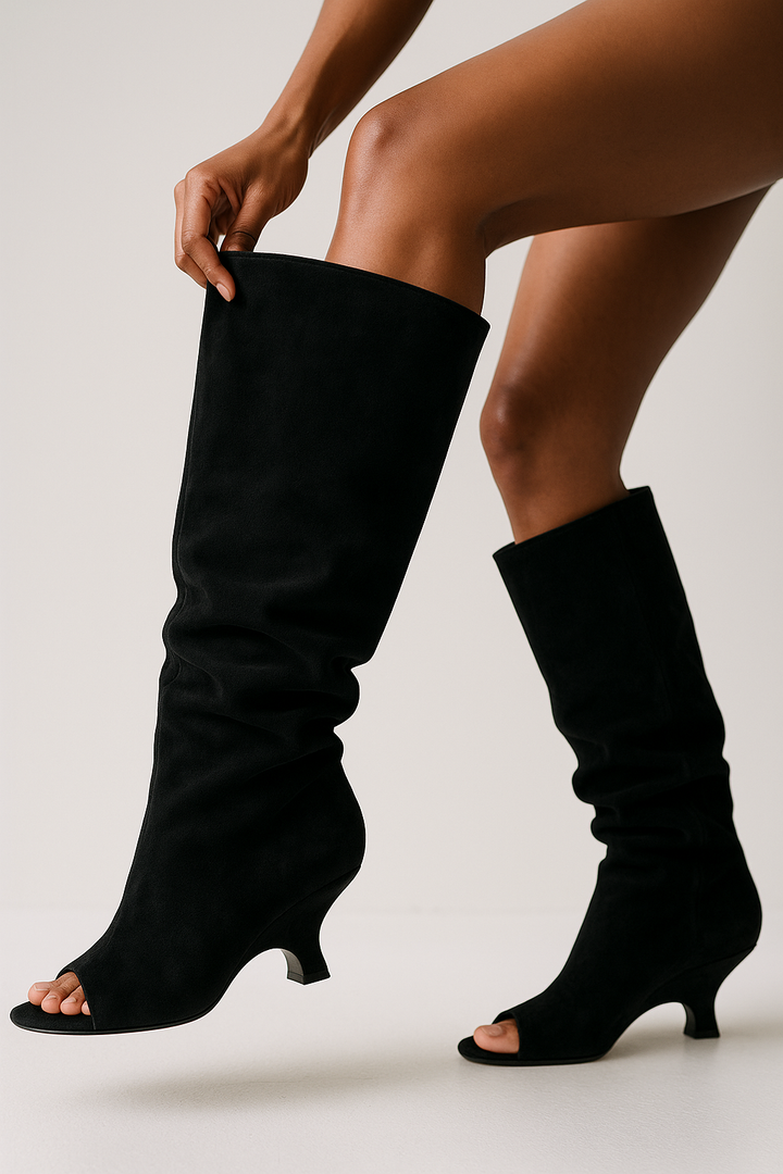 Women's Knee High Heel Boots | Slip On
