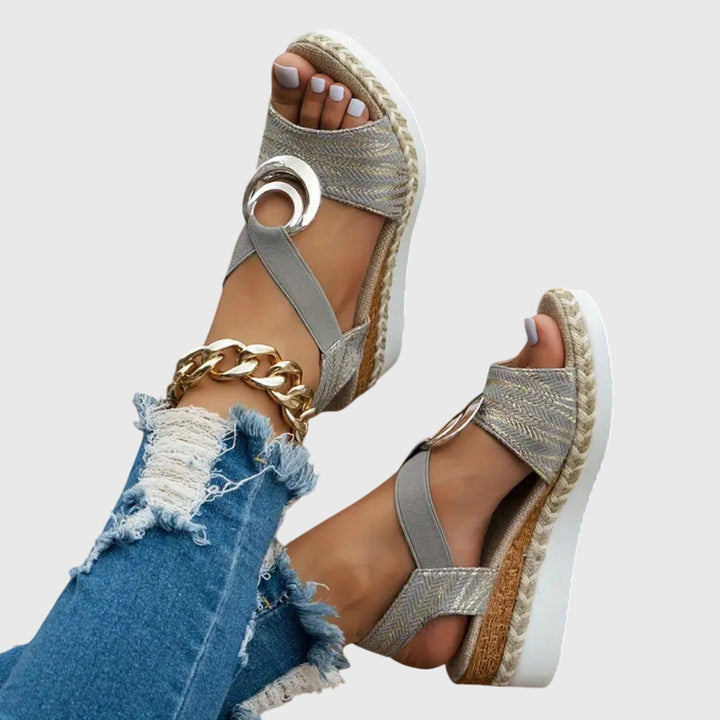 Women's Bohemian Low Wedge Open Toe Sandals | Summer