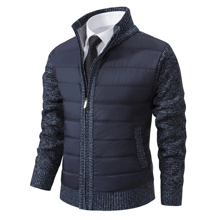 Men's Hybrid Quilted Jacket | Stand Collar