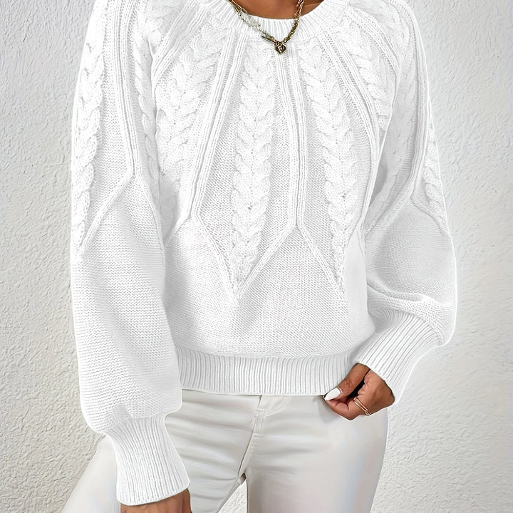 Women’s Long Sleeve Knit Sweater | Textured