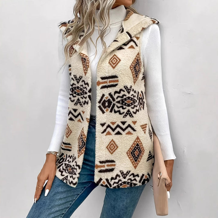 Women's Geometric Patterned Vest | Casual