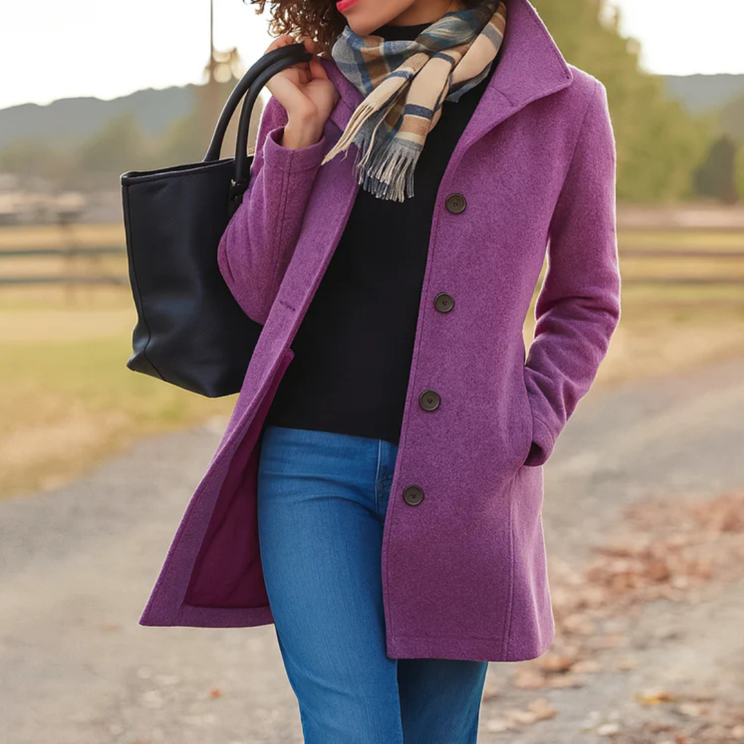 Women's Single-Breasted Coat | Pockets
