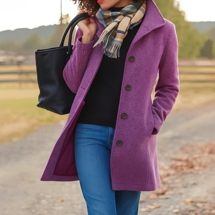 Women's Single-Breasted Coat | Pockets