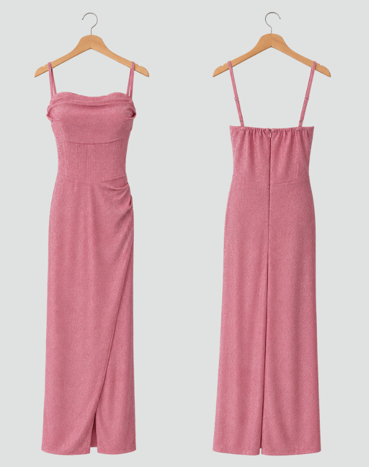 Women's Sparkling Fitted Evening Dress | Maxi