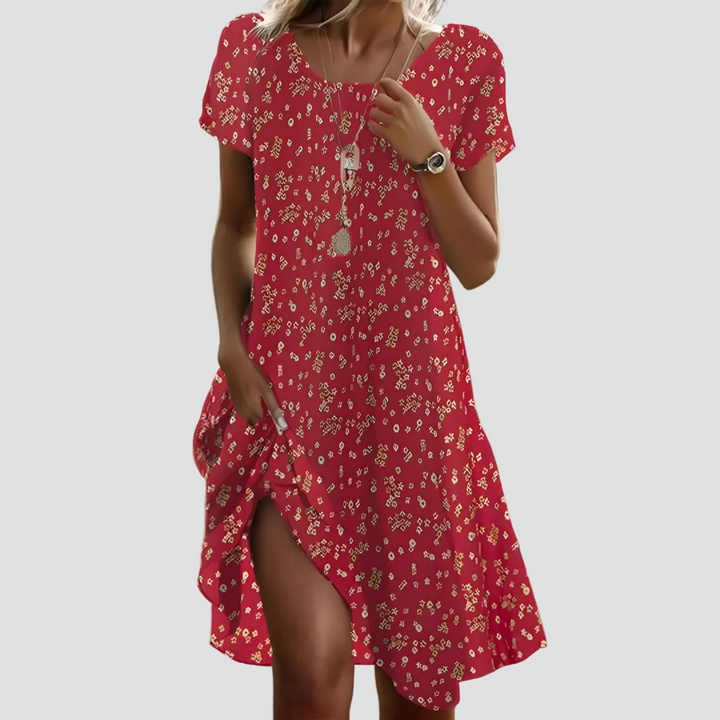 Women's Flowy Printed Summer Dress | Midi