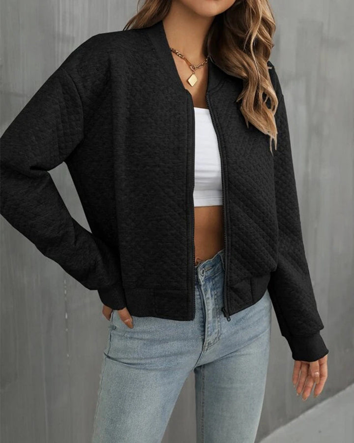 Women's Quilted Bomber Jacket | Stylish