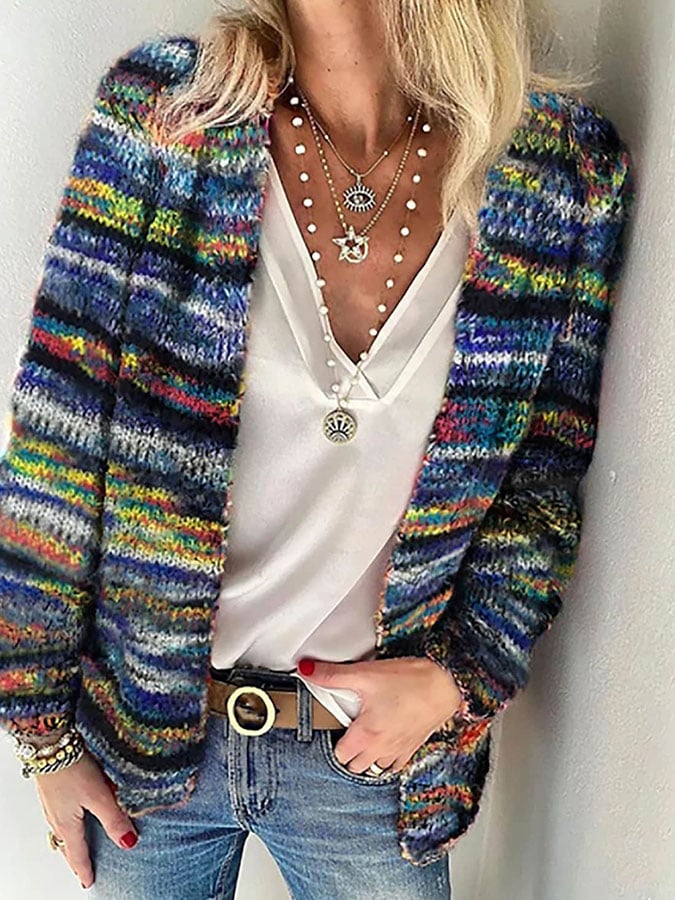 Women's Space-Dye Cardigan | Open-Front