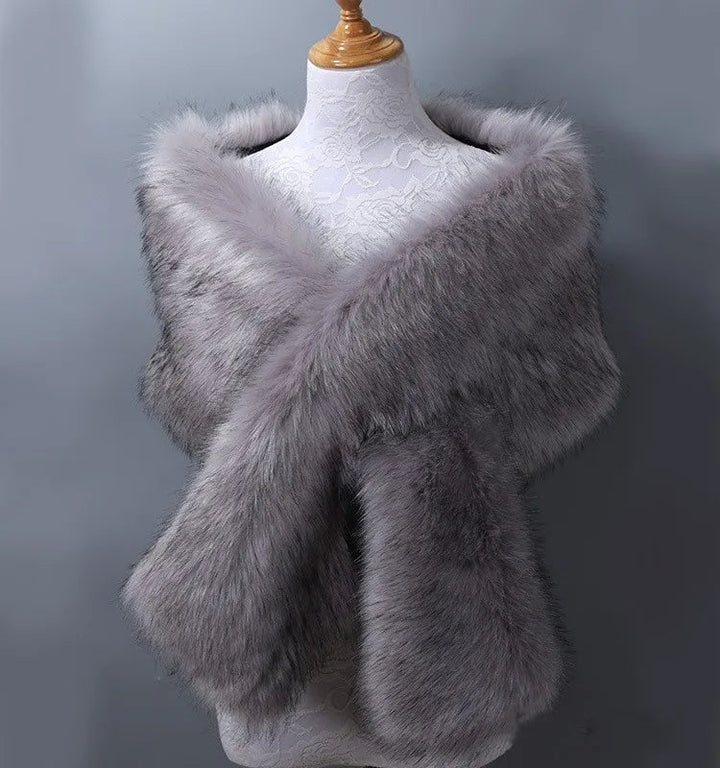Women's Winter Wrap Shawl | Fur