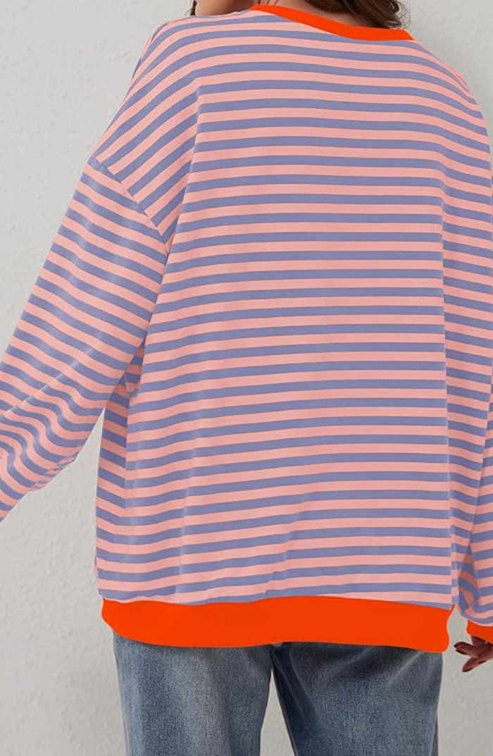 Women's Striped Round Neck Jumper | Casual