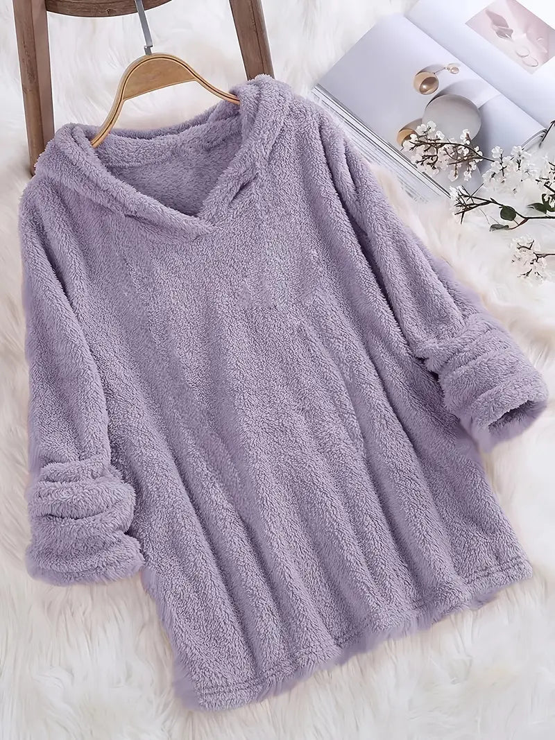 Women's Winter Knit Hoodie | Long Sleeve