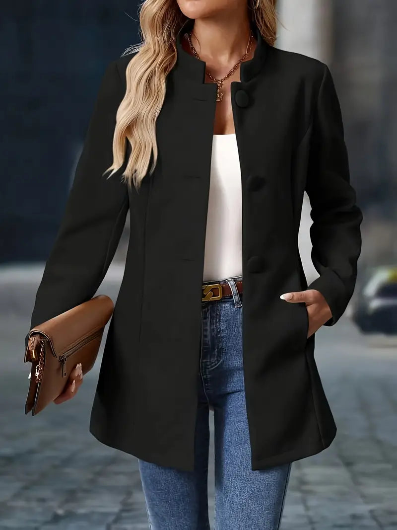 Women's Elegant Winter Coat | Buttons
