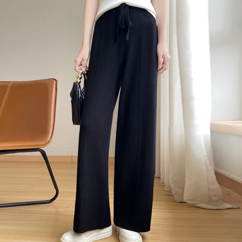 Women's Relaxed Fit Wide Leg Trousers | Winter
