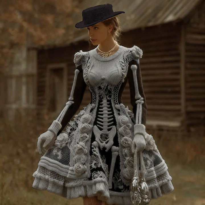 Women's Vintage Halloween Knit Dress | Mini