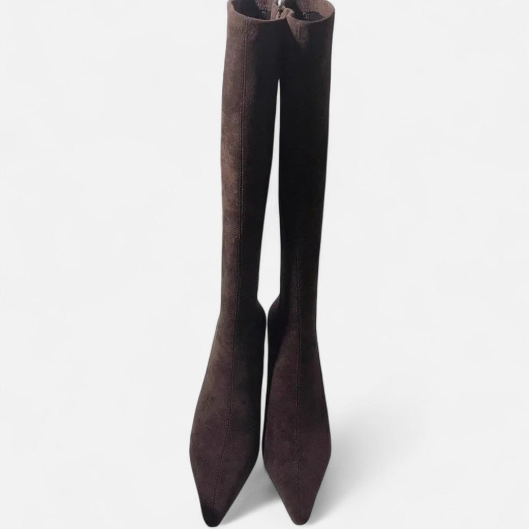 Women’s Zip Winter Knee High Boots | Heel
