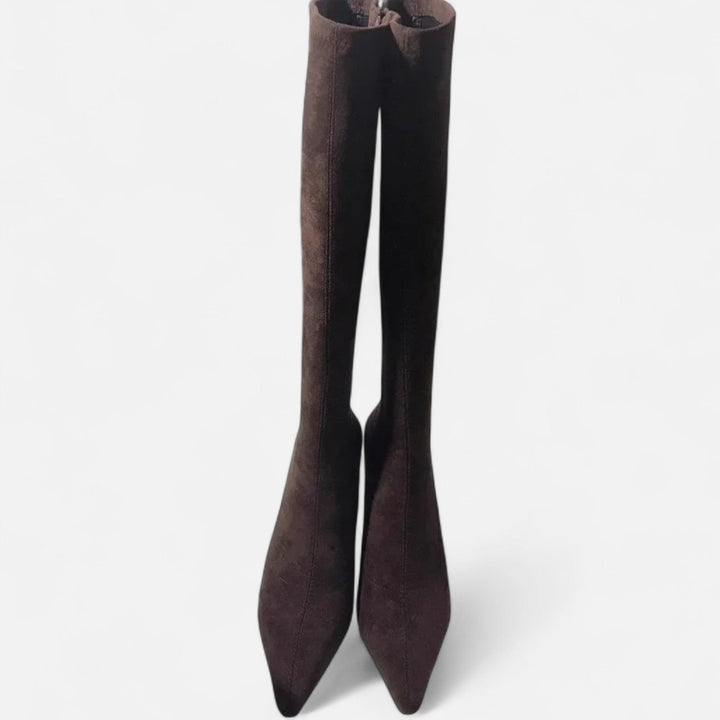 Women’s Zip Winter Knee High Boots | Heel