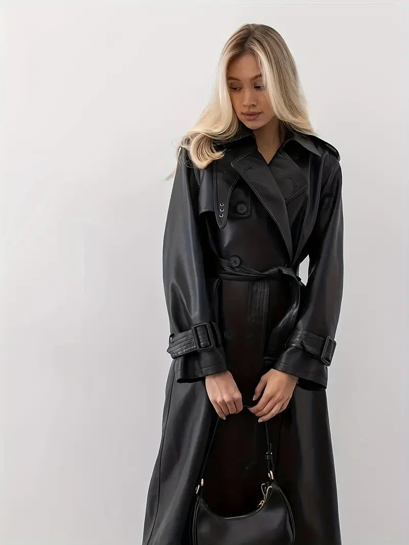 Women's Long Trench Coat | Belted