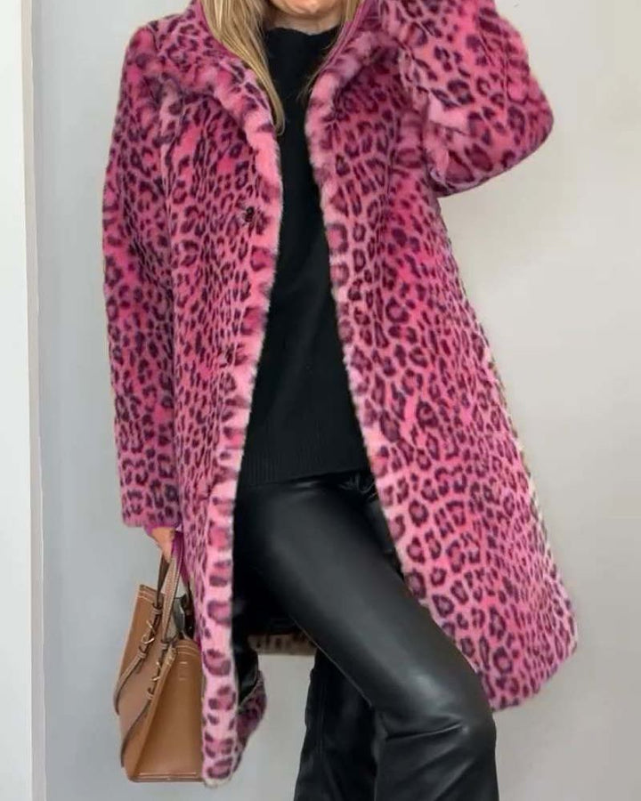 Women's Stylish Long Coat | Leopard Print