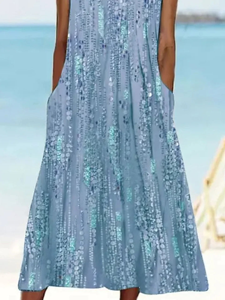 Women's Beach Sleeveless Dress | Midi