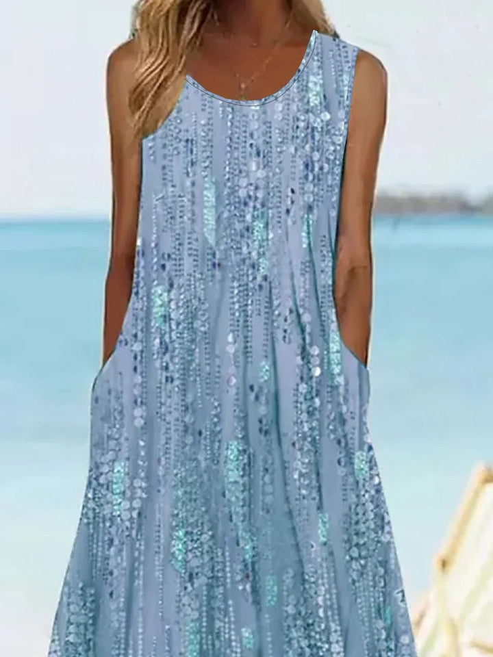 Women's Beach Sleeveless Dress | Midi
