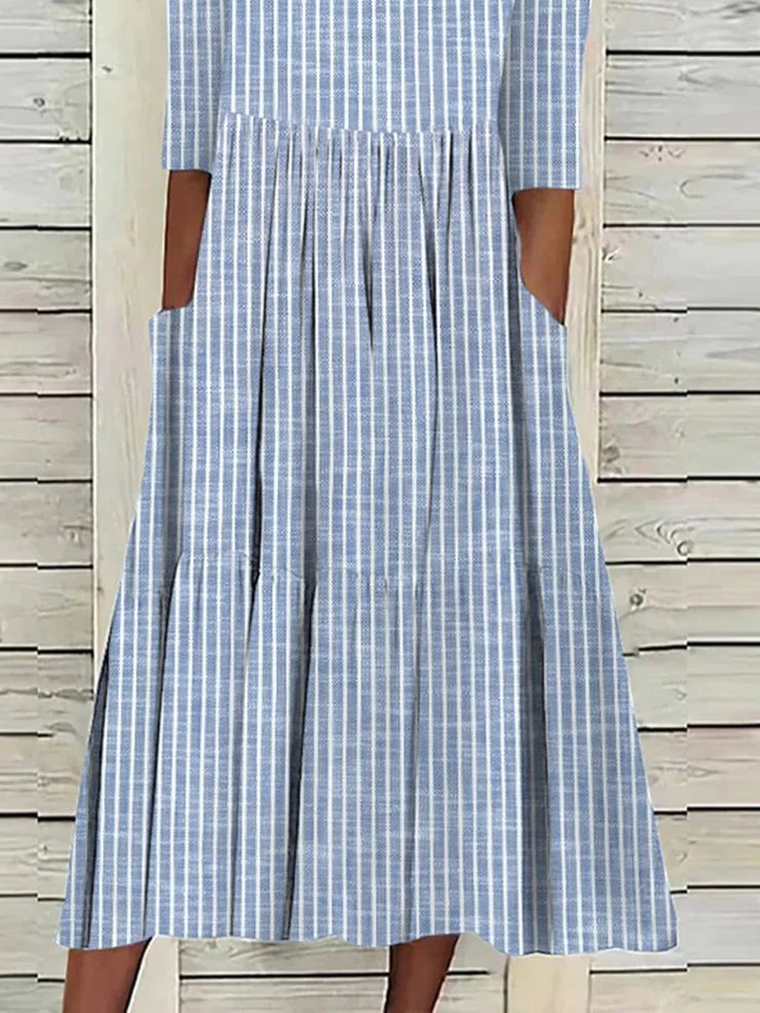 Women's Striped Casual Dress | Midi