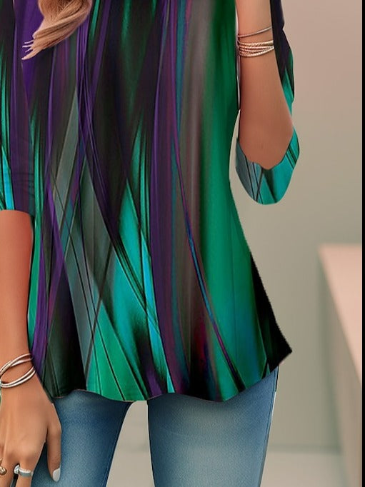 Women's Abstract Print Blouse | Casual