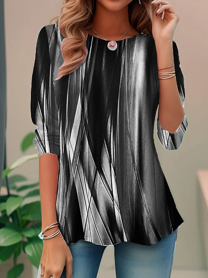 Women's Abstract Print Blouse | Casual