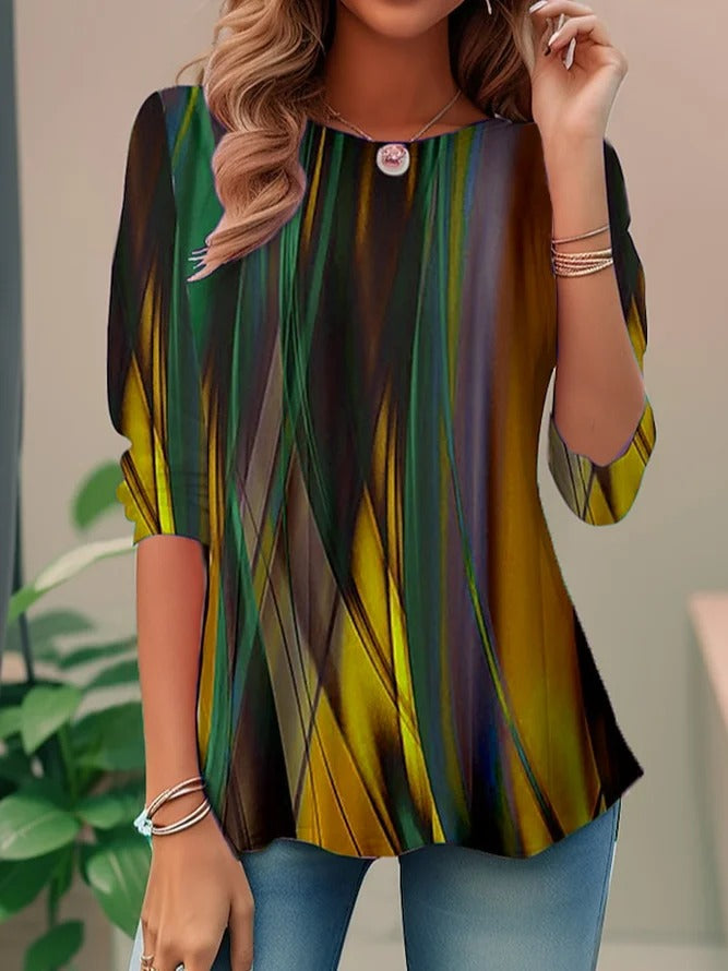 Women's Abstract Print Blouse | Casual