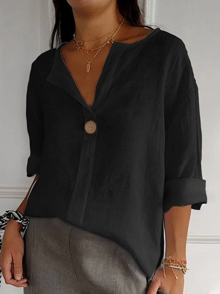Women's Loose Fit Button Detail Blouse | Summer