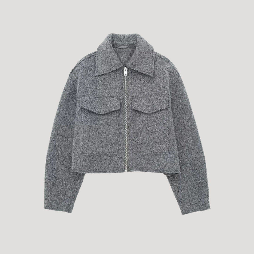 Women’s Cropped Zip-Up Jacket | Winter