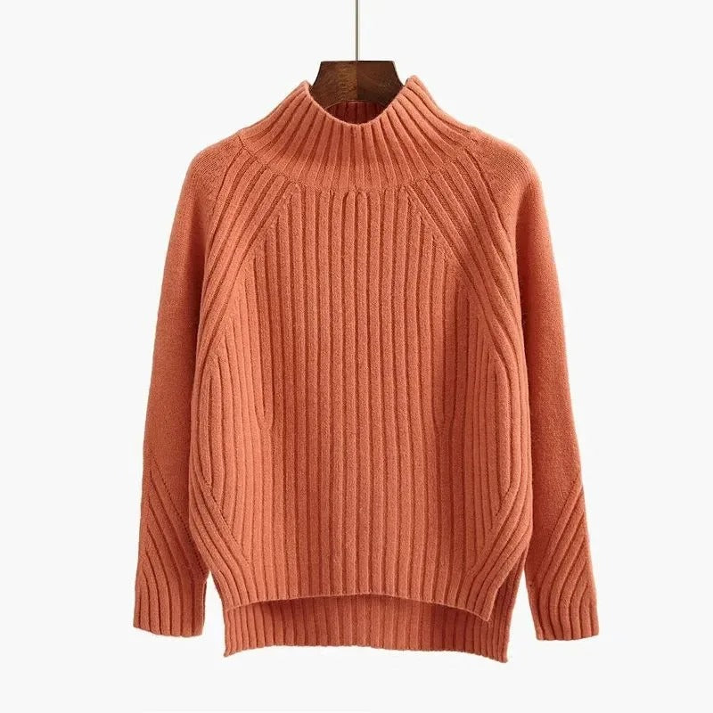 Women's Ribbed Turtleneck Knit Jumper | Winter