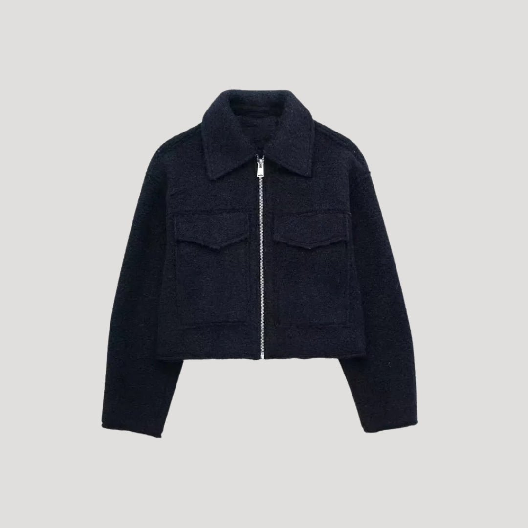 Women’s Cropped Zip-Up Jacket | Winter