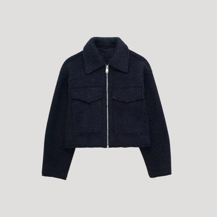 Women’s Cropped Zip-Up Jacket | Winter