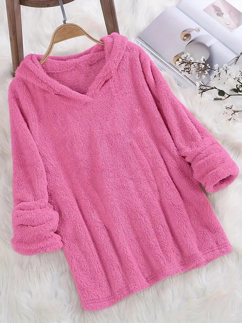 Women's Winter Knit Hoodie | Long Sleeve