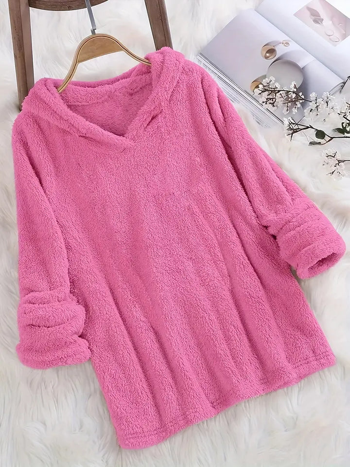 Women's Winter Knit Hoodie | Long Sleeve