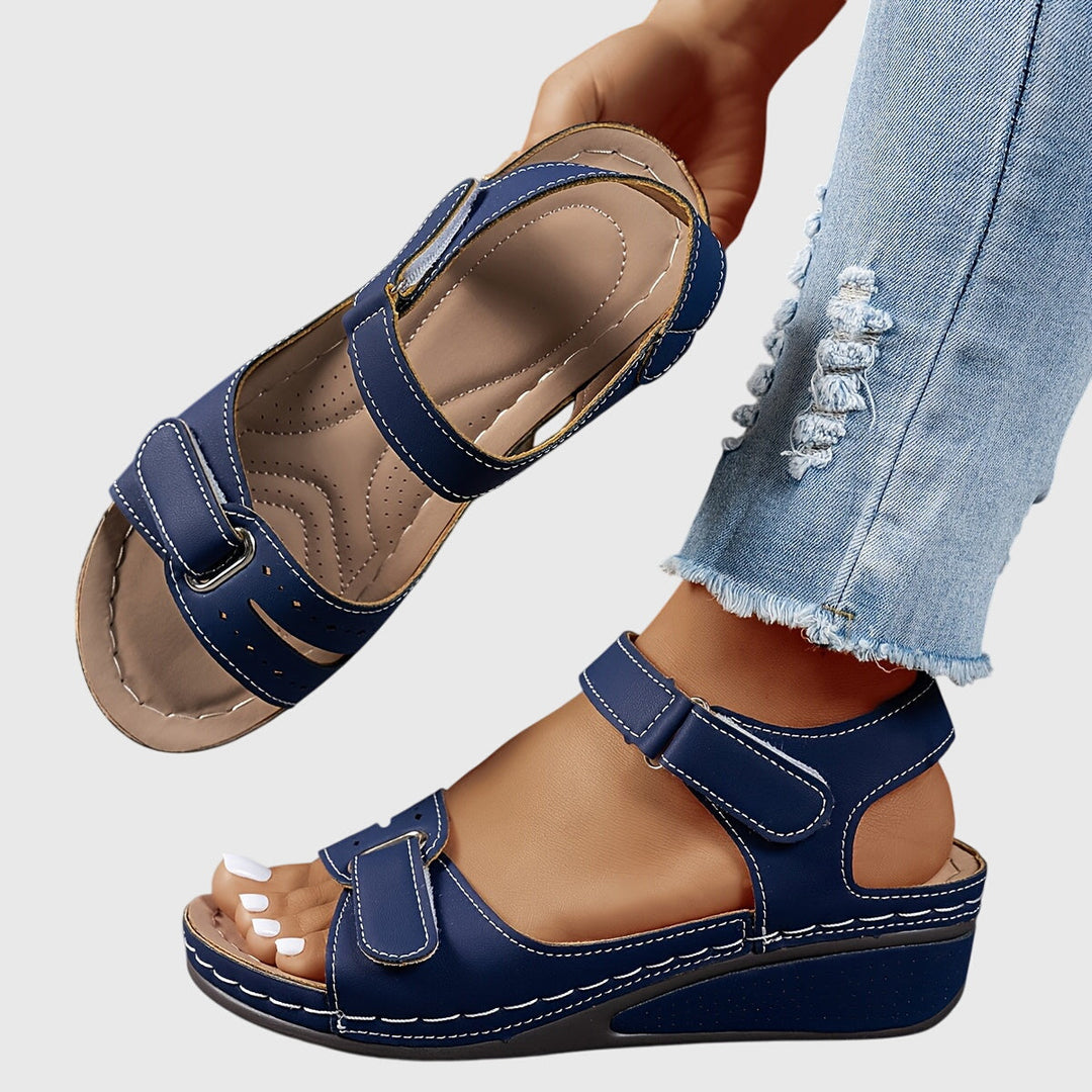Women's Casual Comfort Ankle Strap Sandals | Hook and Loop