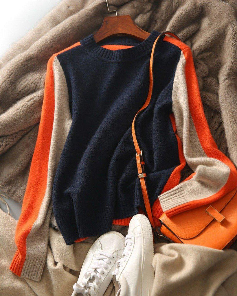 Women's Stripe Crew Neck Knit Jumper | Winter