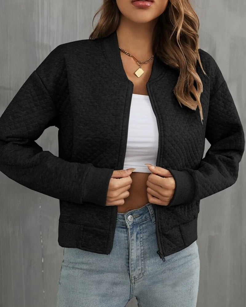 Women's Quilted Bomber Jacket | Stylish