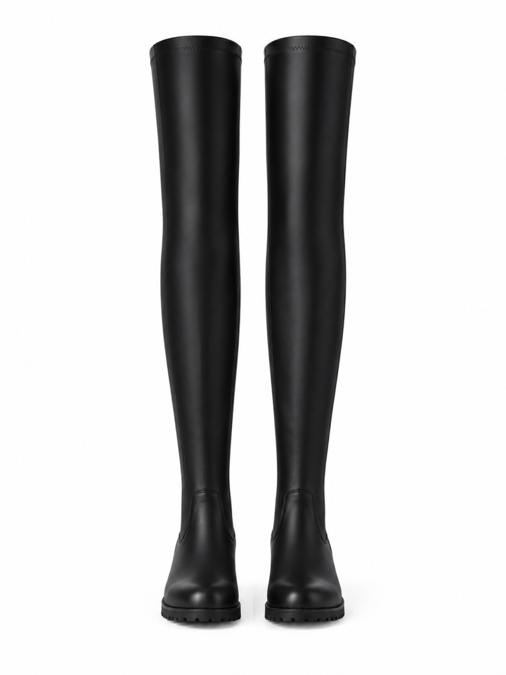 Women's Zip Over the Knee Boots | Low Heel