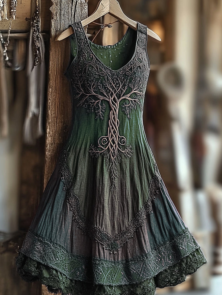 Women's Vintage Sleeveless Midi Dress | Halloween