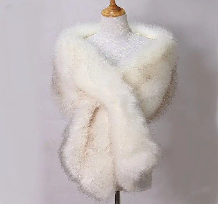 Women's Winter Wrap Shawl | Fur