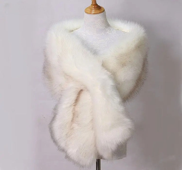 Women's Winter Wrap Shawl | Fur