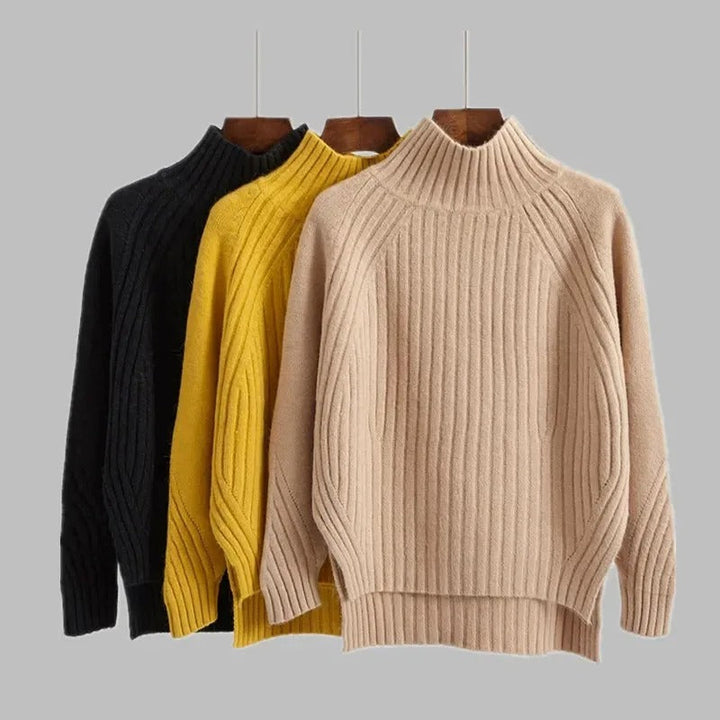 Women's Ribbed Turtleneck Knit Jumper | Winter